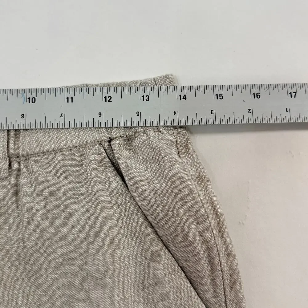 Quince 100% European Linen Tapered Ankle Pants S Flax Pull On Breathable